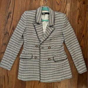 Tweed Women's Jacket - Black and White